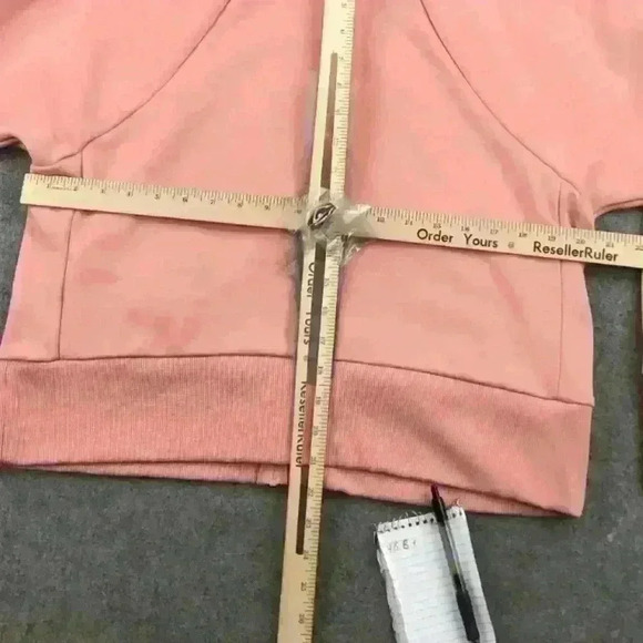 Nike Jacket Womens Small Pink Spell Out Swoosh Sweater Pullover Hooded Casual - Picture 7 of 7